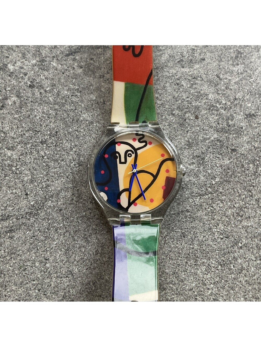 Metropolitan Museum of Art Leger Cubist Watch 38mm Clear Resin Case Bin F